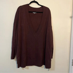 14th and Union NWT for Nordstrom two way sweater Plus size 3x Dark Red/Purple